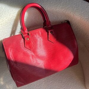 Louis Vuitton Speedy Epi Red